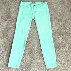 Mint green jeans